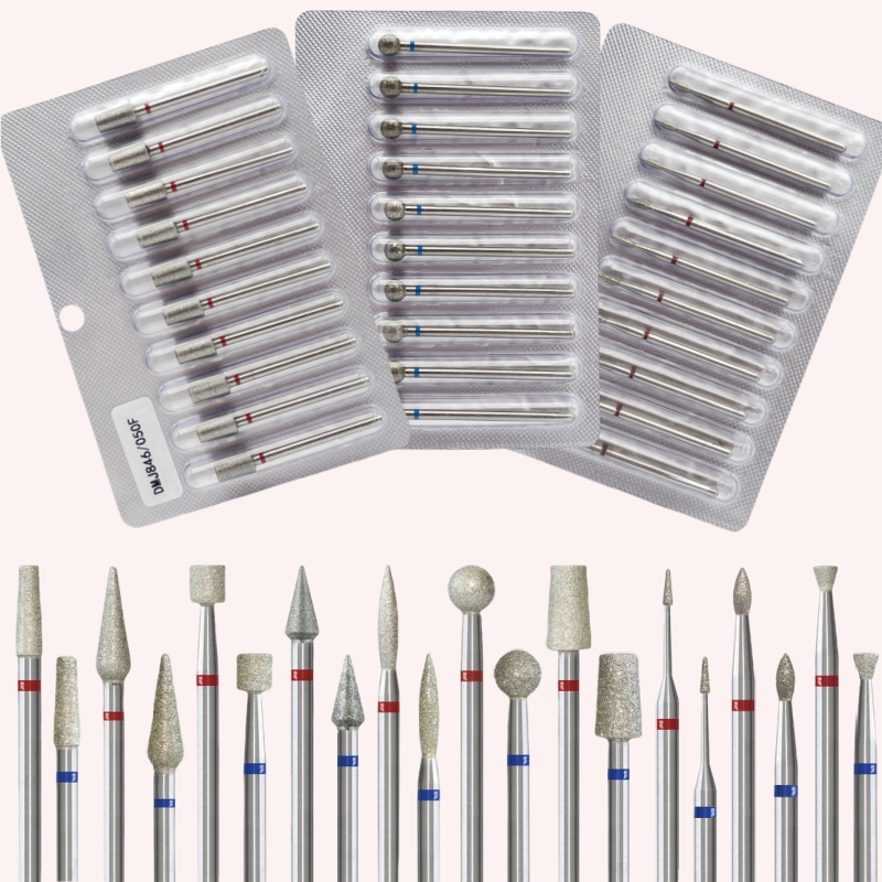 Power Tools Total - 10 Pz/set Diamante Nail Drill Bit