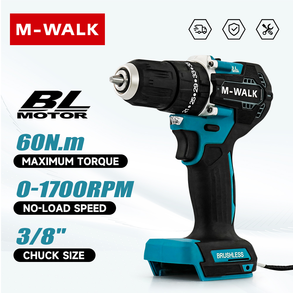 Power Tools Makita Set - Trapano a Impatto Elettrico Brushless M-WALK