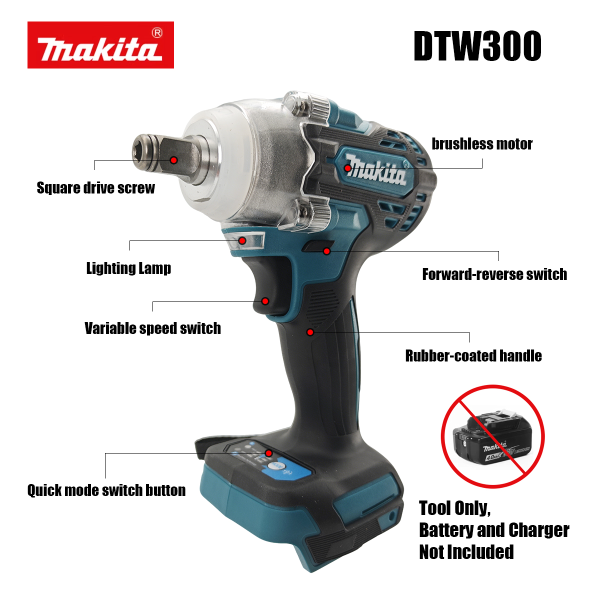 Power Tools Makita Set - Makita DTW300 18V Set Utensili Avvitatore