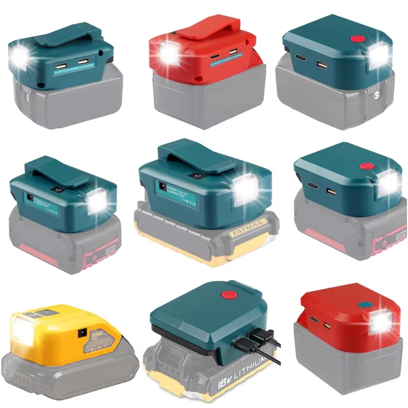 Power Tools Types - Adattatore con luce con tipo-c+USB per