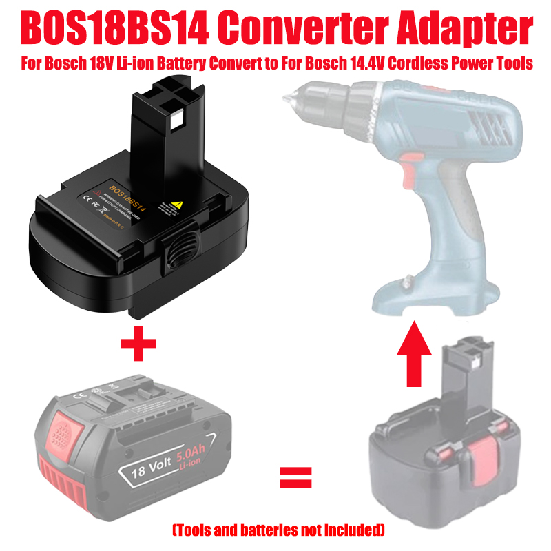Power Tools Battery Adapter - Adattatore per batteria ALASICKA BOS18BS14 per